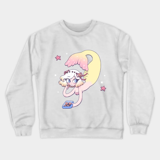 Cookie Mermaid Crewneck Sweatshirt by Trsgatos